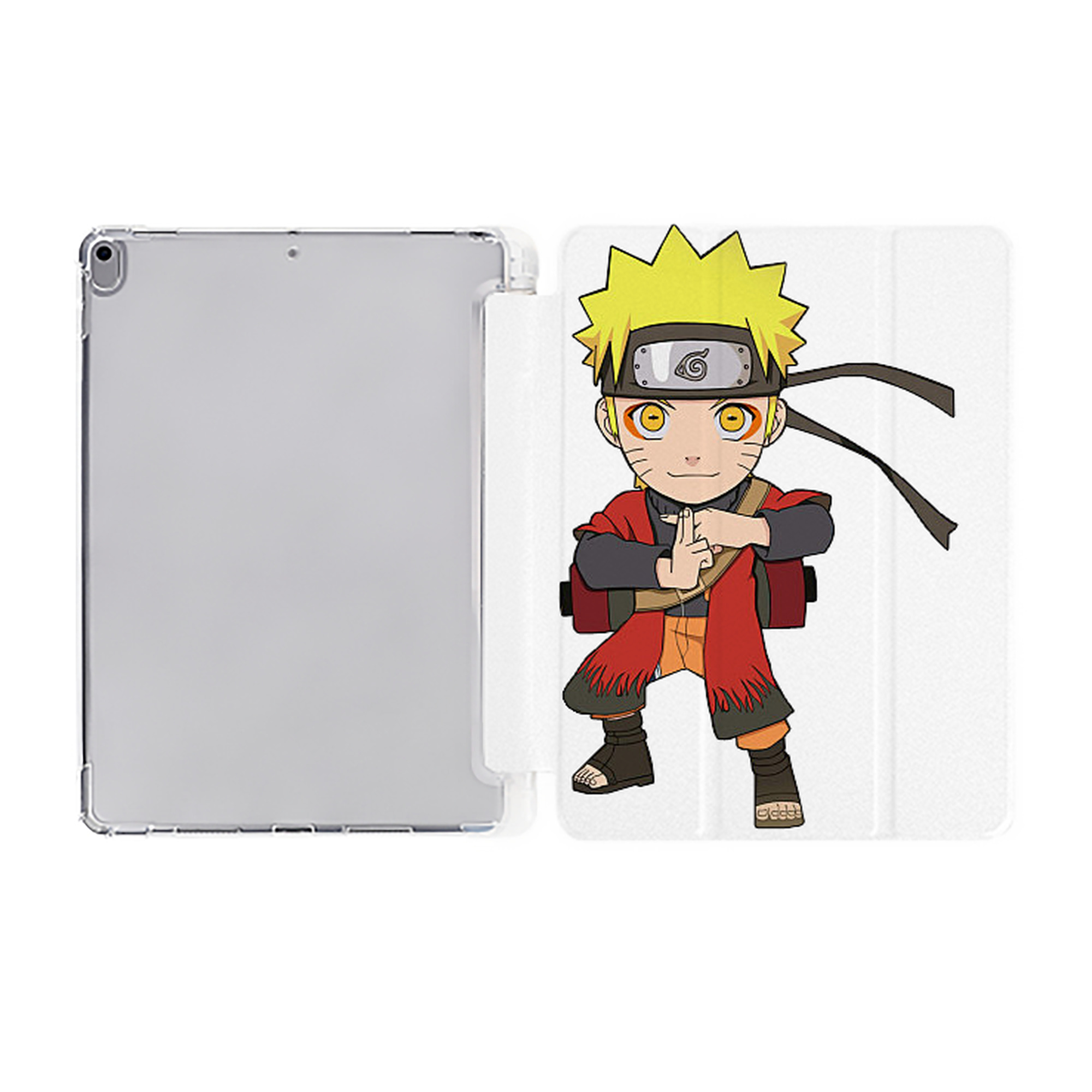 （画像用） NARUTO -ナルト- うずまき ナルト Uzumaki Naruto IPad ケース ペン収納付き 三つ折りスタンド PUレザー×シリコン 対応機種9.5/10.5/10.9インチ